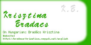 krisztina bradacs business card