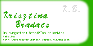 krisztina bradacs business card